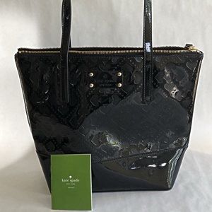Kate Spade Patent Black Leather SPADE ♠️ Tote.